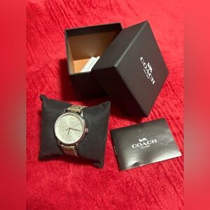 Coach Silver and Tan Watch